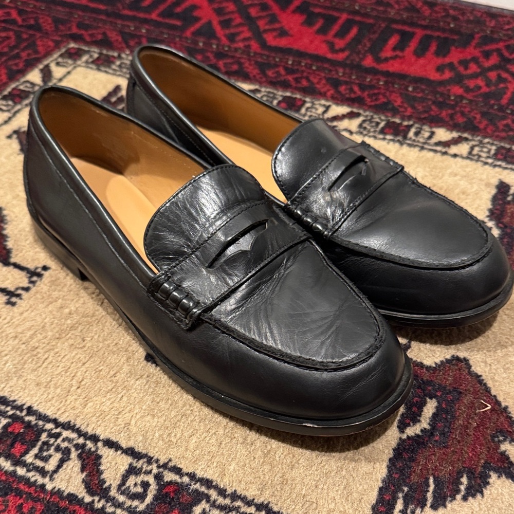 Madewell Grayson Penny Loafer Classic True Black Leather Loafers Timeless Shoes
